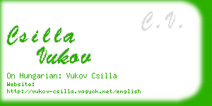 csilla vukov business card